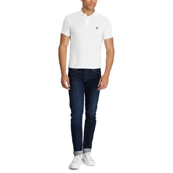 Polo Ralph Lauren Polo cintré en coton piqué stretch White