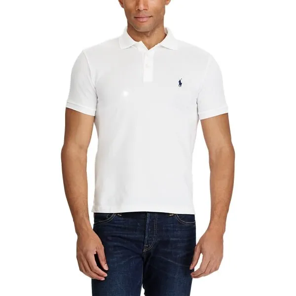 Polo Ralph Lauren Polo cintré en coton piqué stretch White