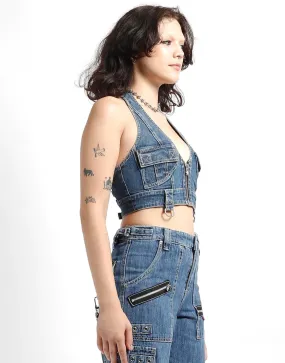 Power Halter Blue Denim