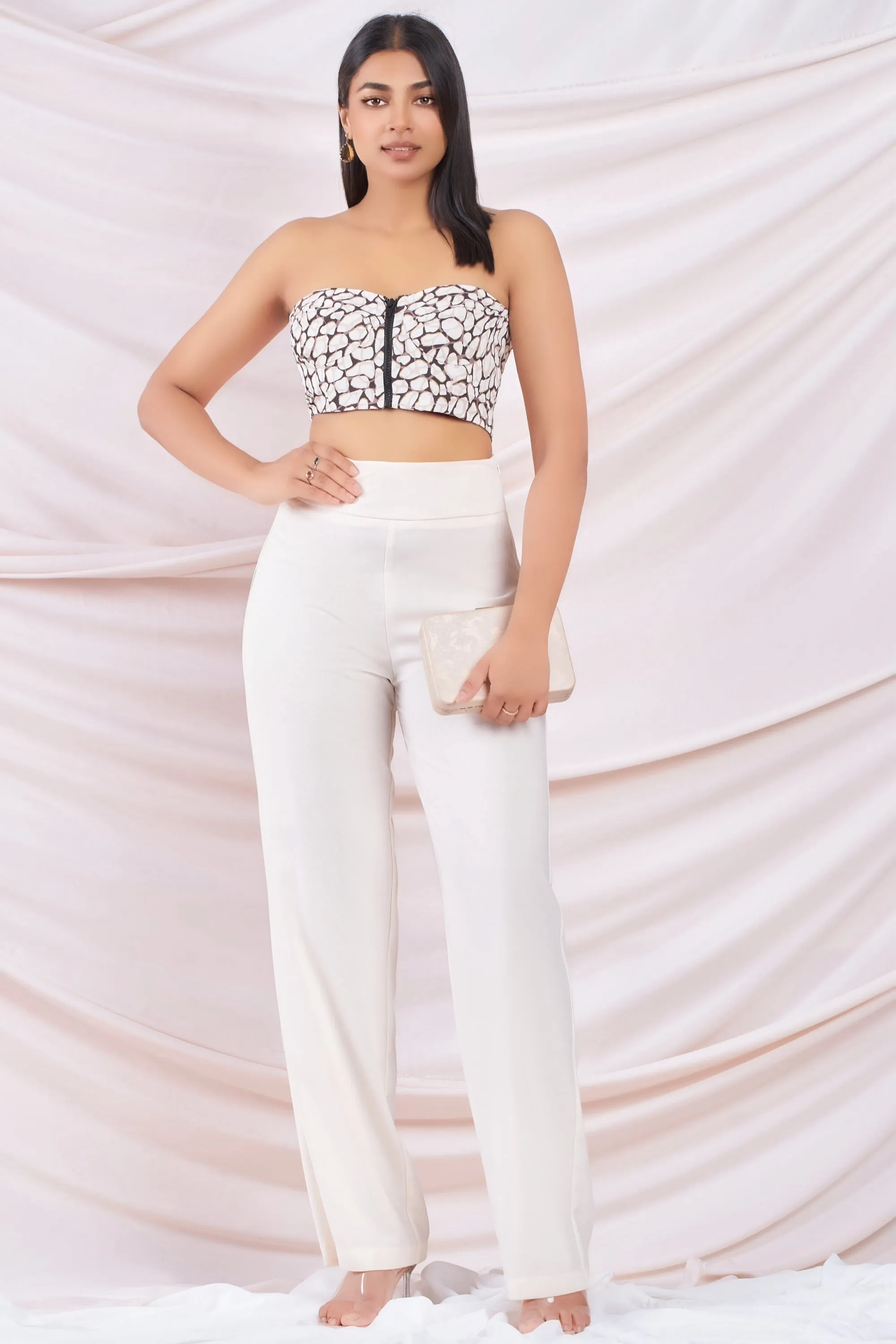 Printed Cropped Bustier