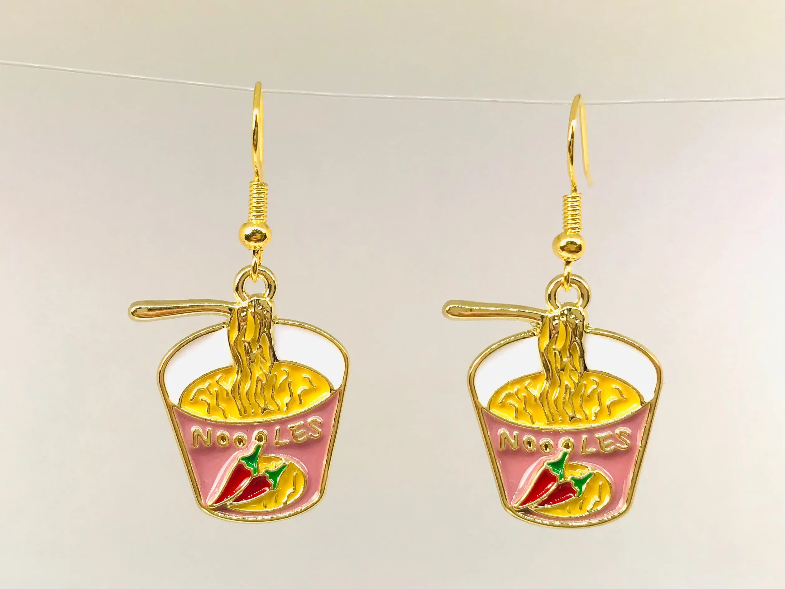 Raman Instant Noodle Earrings