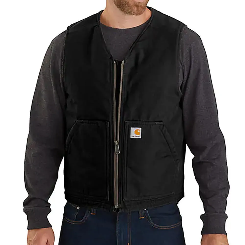 Relaxed Fit Washed Duck Sherpa-Lined Vest - Big - 104394B