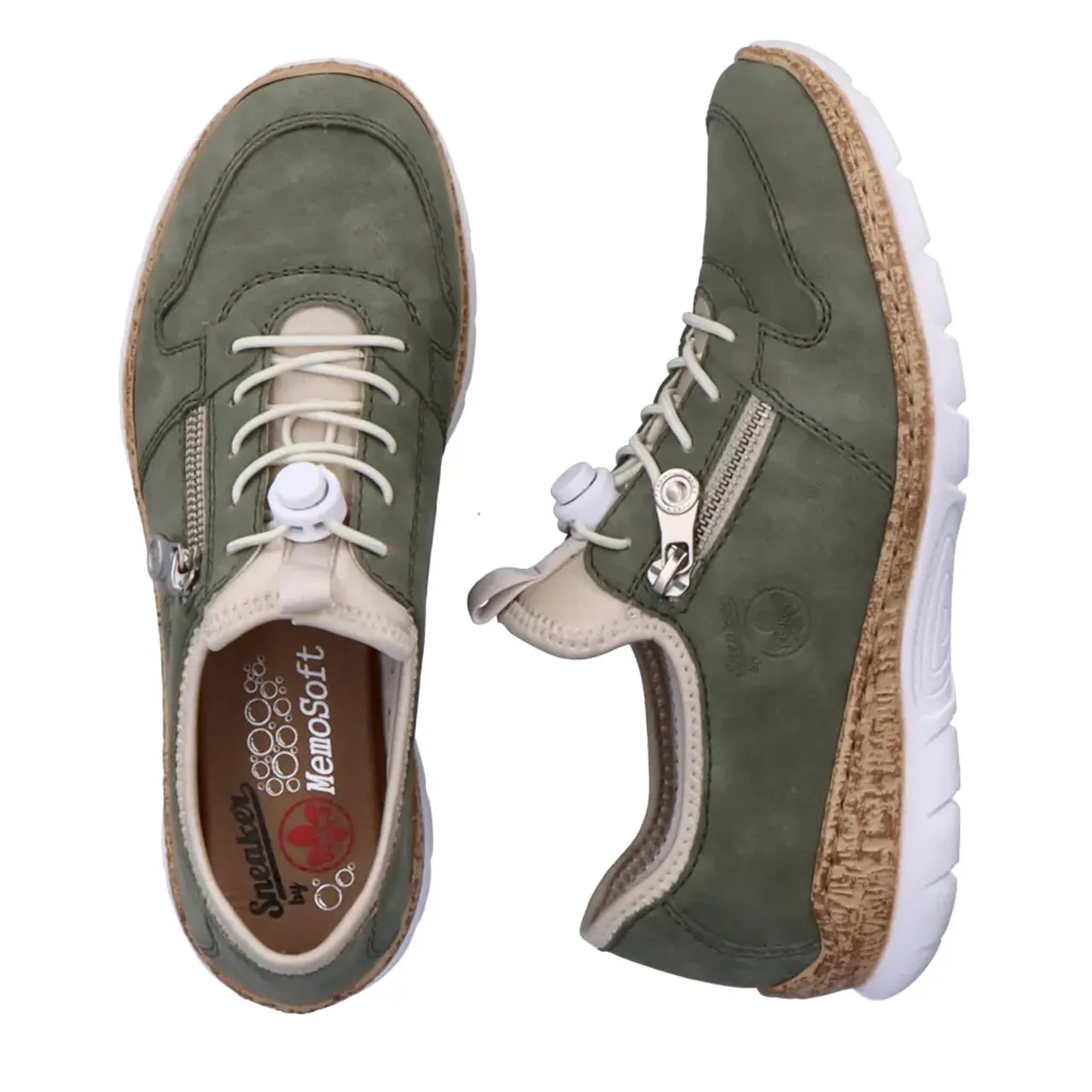 Rieker N42G0-52 Olive Toggle Sneaker