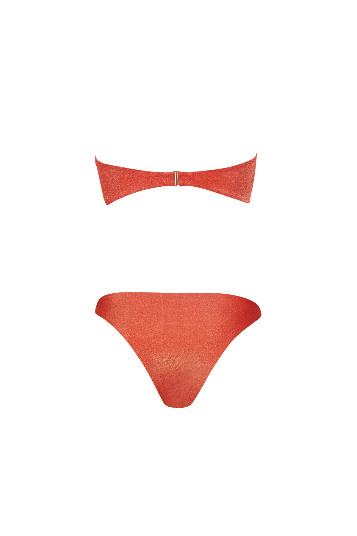 Ring Bikini in Shiny Orange - Top