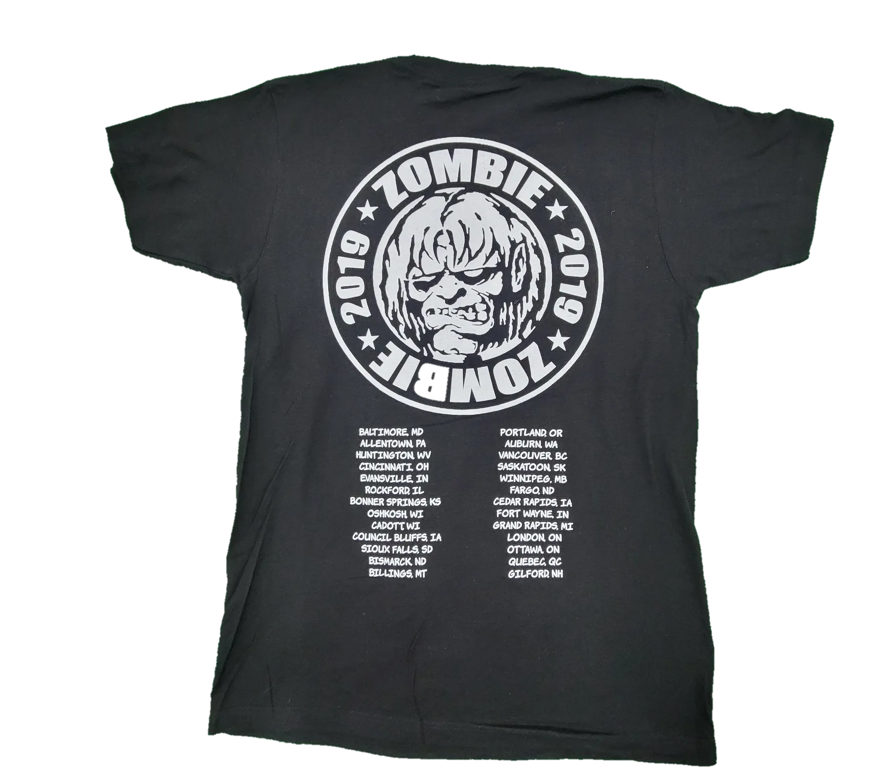 Rob Zombie Ugly Face 2019 Tour Shirt