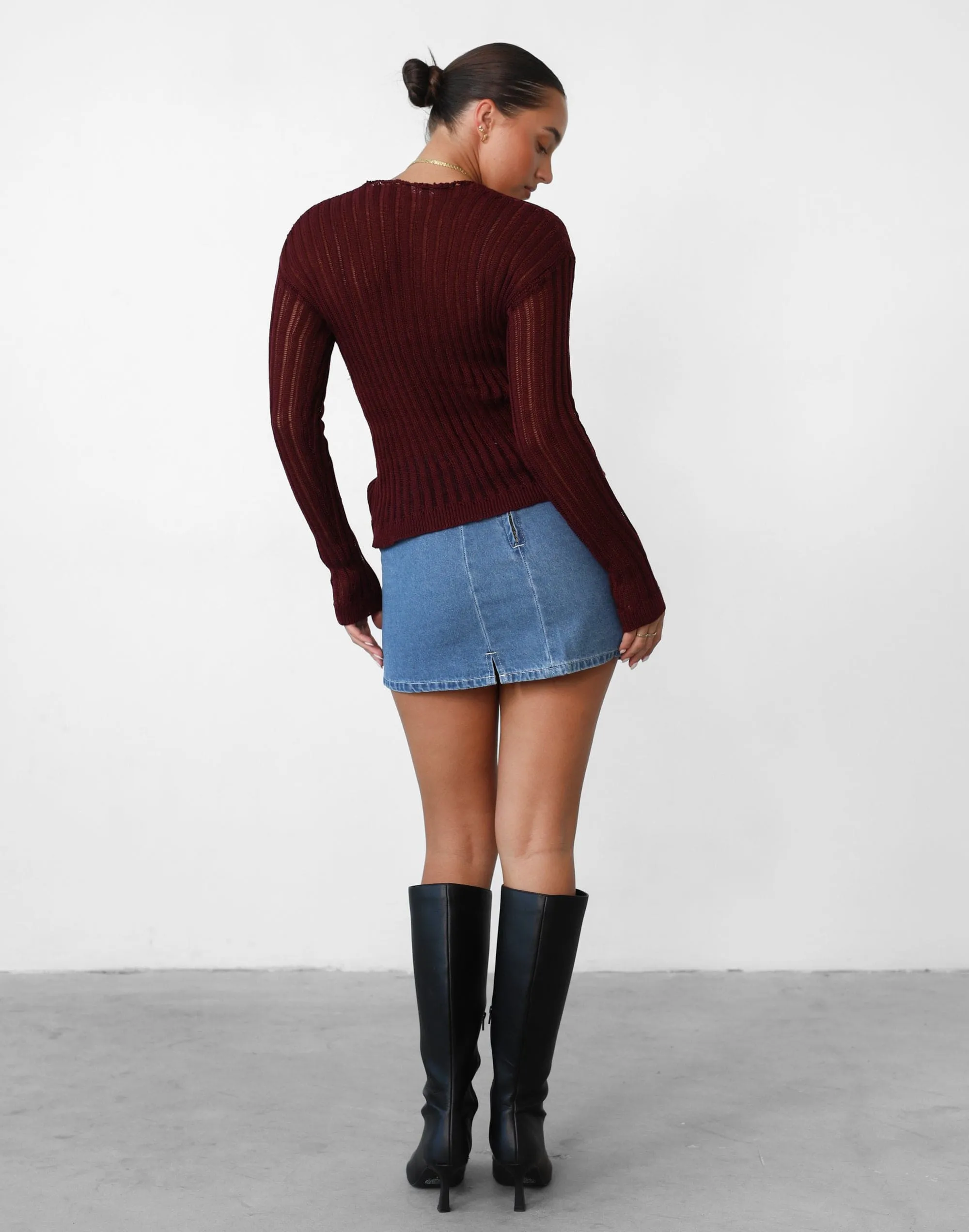 Ruby Long Sleeve Top (Plum)