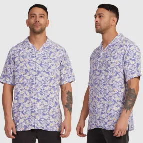 RVCA  |Flower Patterns Street Style Short Sleeves Shirts