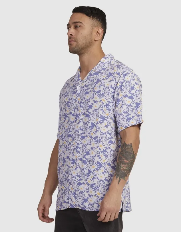 RVCA  |Flower Patterns Street Style Short Sleeves Shirts