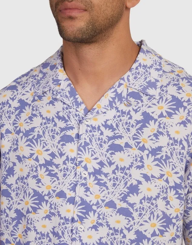 RVCA  |Flower Patterns Street Style Short Sleeves Shirts