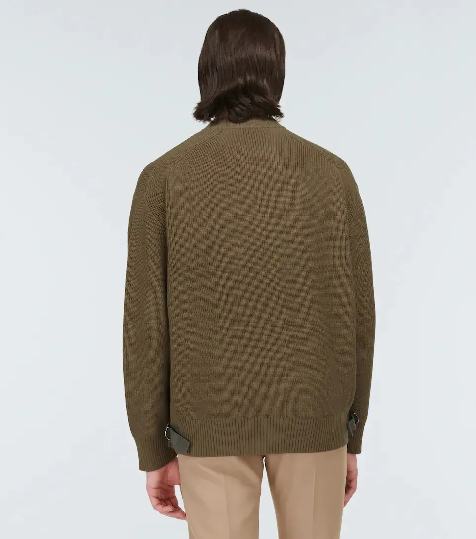 sacai  |Street Style Long Sleeves Plain Cotton Designers Sweaters