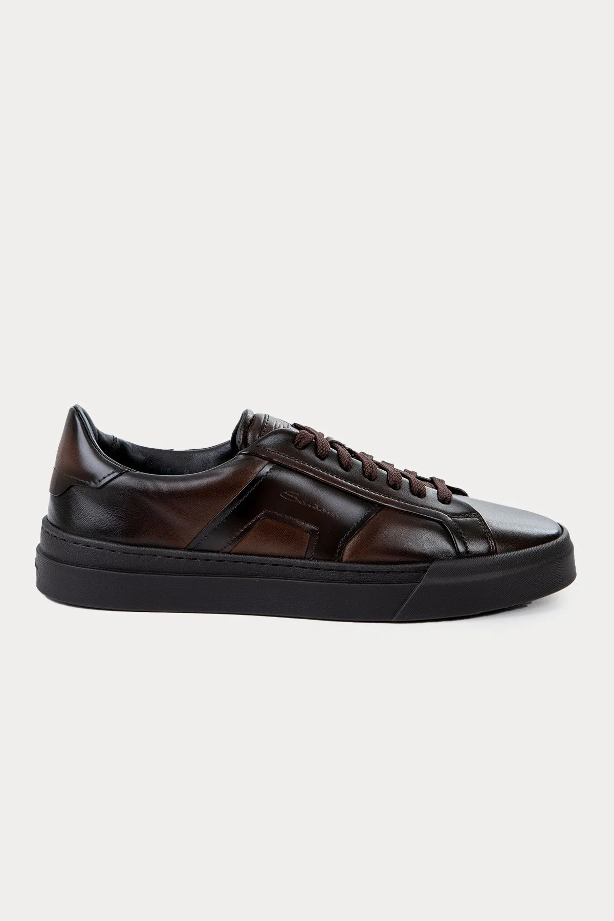 Santoni Double Buckle Deri Sneaker Ayakkab