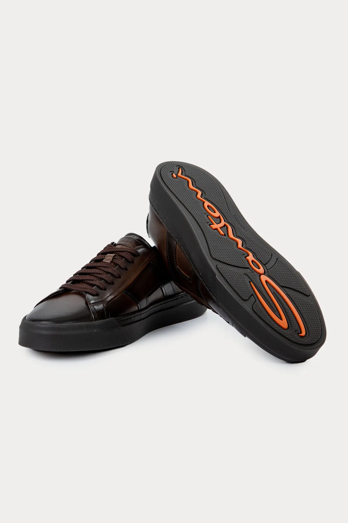 Santoni Double Buckle Deri Sneaker Ayakkab