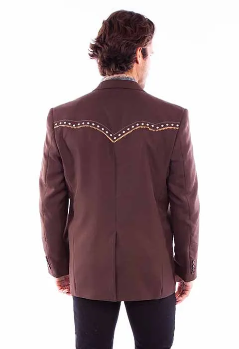 Scully Men's Chocolate Western Blazer