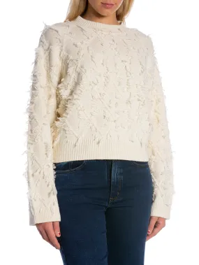 SECOND FEMALE SWEATER CARLI KNIT O-NECK EGGNOG