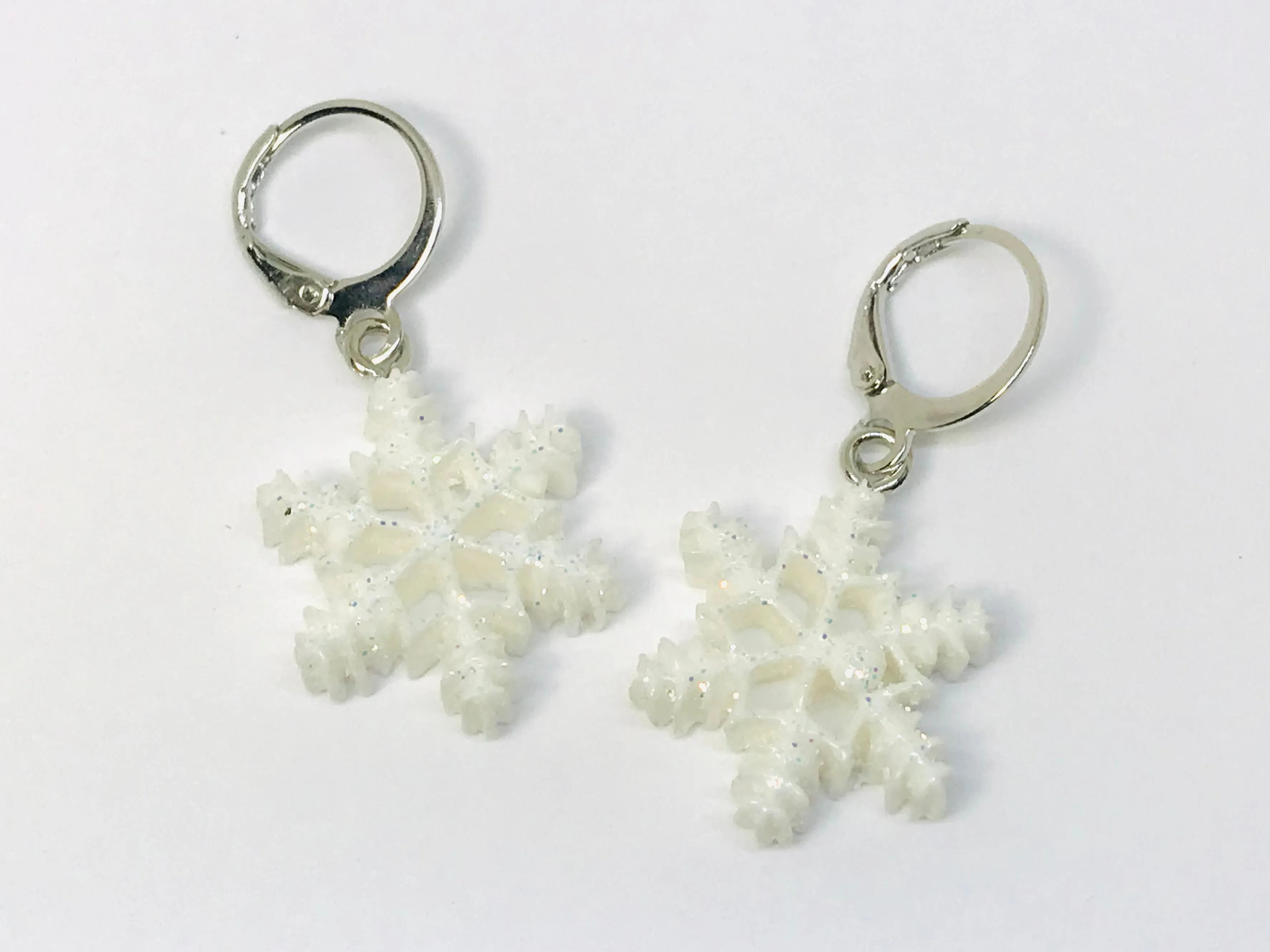 Snowflake Huggies Earrings