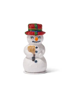 Snowman With Plaid Hat