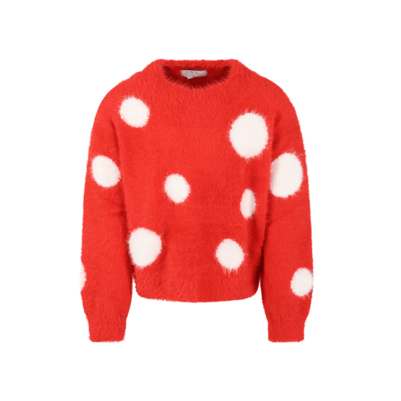 Stella McCartney GIRL MUSHROOM DOTS INTARSIA MOHAIRY SWEATER