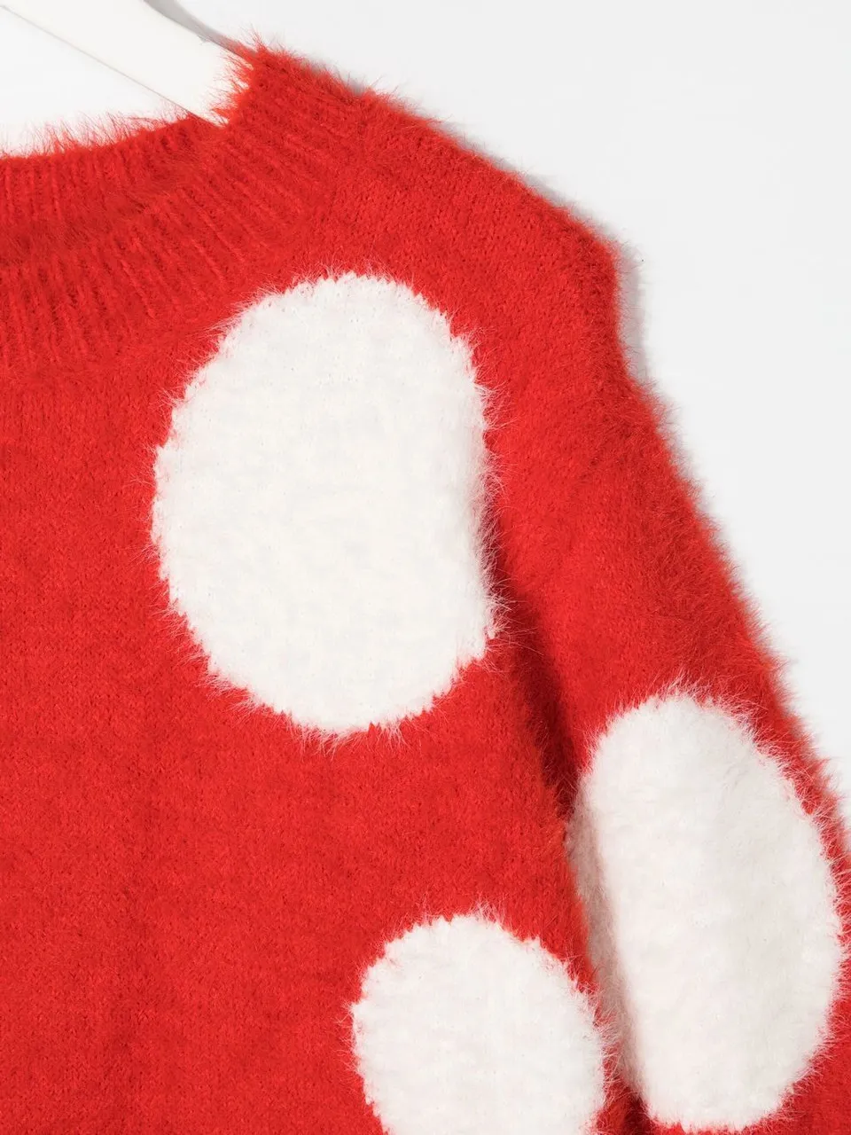 Stella McCartney GIRL MUSHROOM DOTS INTARSIA MOHAIRY SWEATER