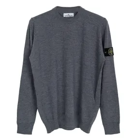 STONE ISLAND  |Crew Neck Wool Long Sleeves Plain Logo Sweaters