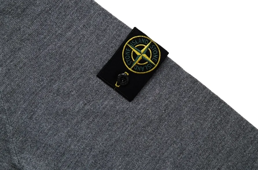 STONE ISLAND  |Crew Neck Wool Long Sleeves Plain Logo Sweaters