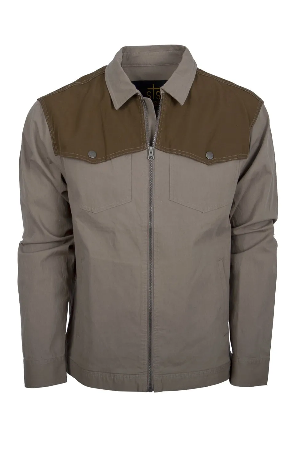 STS Ranchwear Mens Hinsdale Khaki Cotton Blend Cotton Jacket