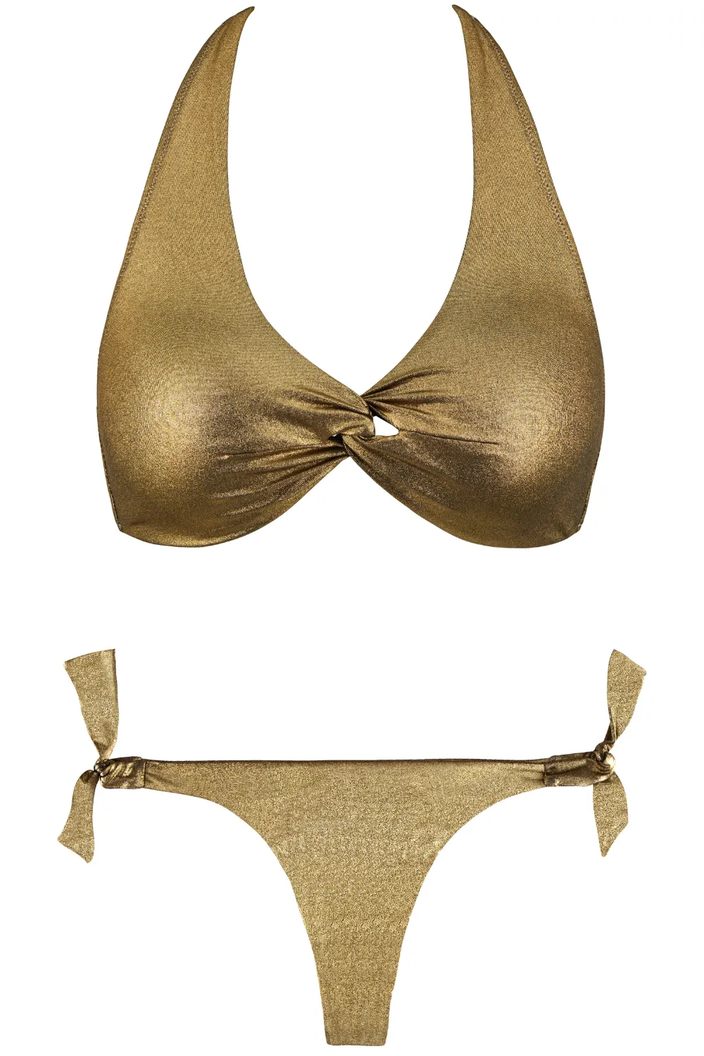 Sunlight Glow Triangle Bikini Top & Tanga Bikini Bottom