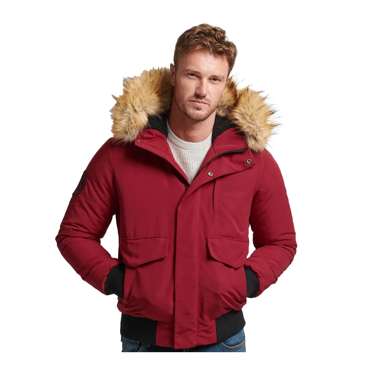 Superdry Mens Everest Bomber Jacket M5011113A-OIB Red