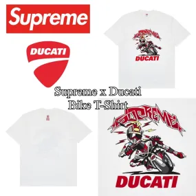 Supreme  |Street Style Collaboration Cotton Short Sleeves Logo