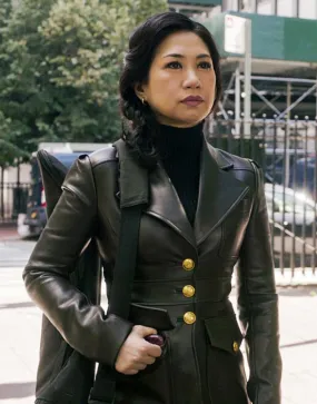 The Equalizer S02 Liza Lapira Black Leather Jacket |Melody Bayani Jacket