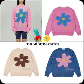 THE MUSEUM VISITOR  |[THE MUSEUM VISITOR]★FLOWER JACQUARD SUMMER KNIT