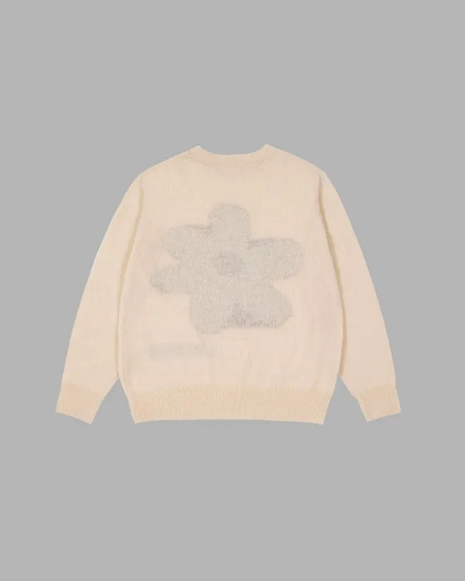 THE MUSEUM VISITOR  |[THE MUSEUM VISITOR]★FLOWER JACQUARD SUMMER KNIT