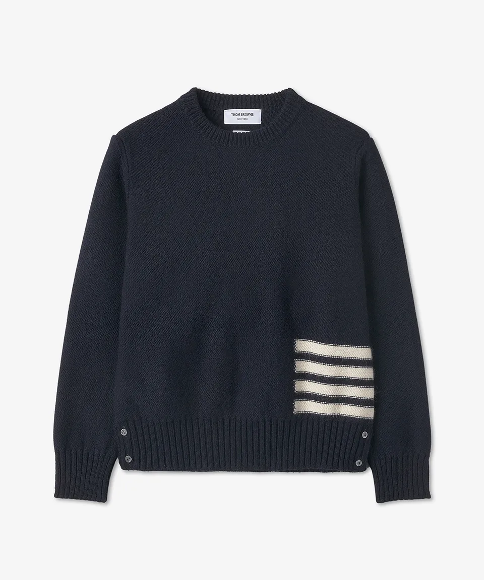 THOM BROWNE  |Stripes Street Style Plain Logo Designers Sweaters