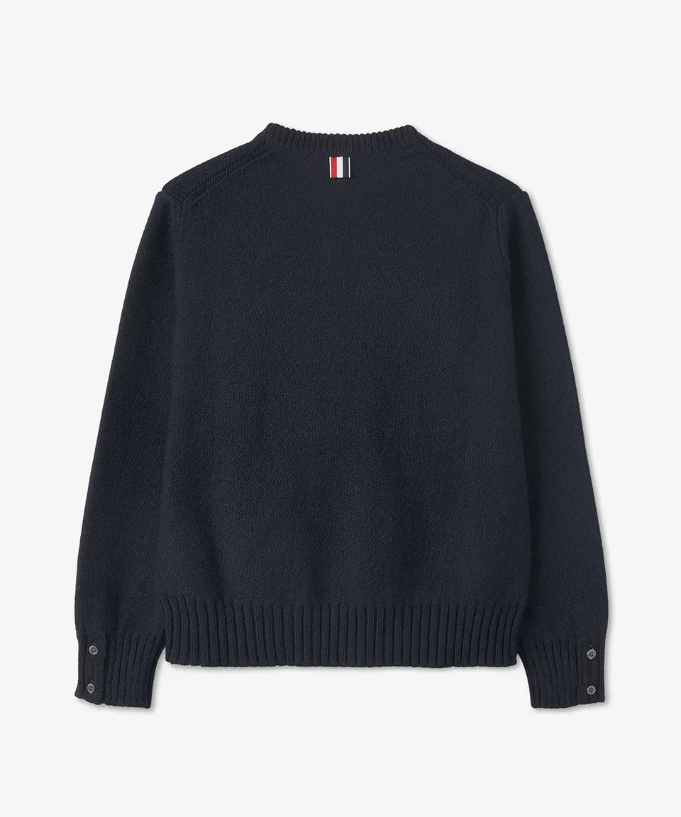 THOM BROWNE  |Stripes Street Style Plain Logo Designers Sweaters