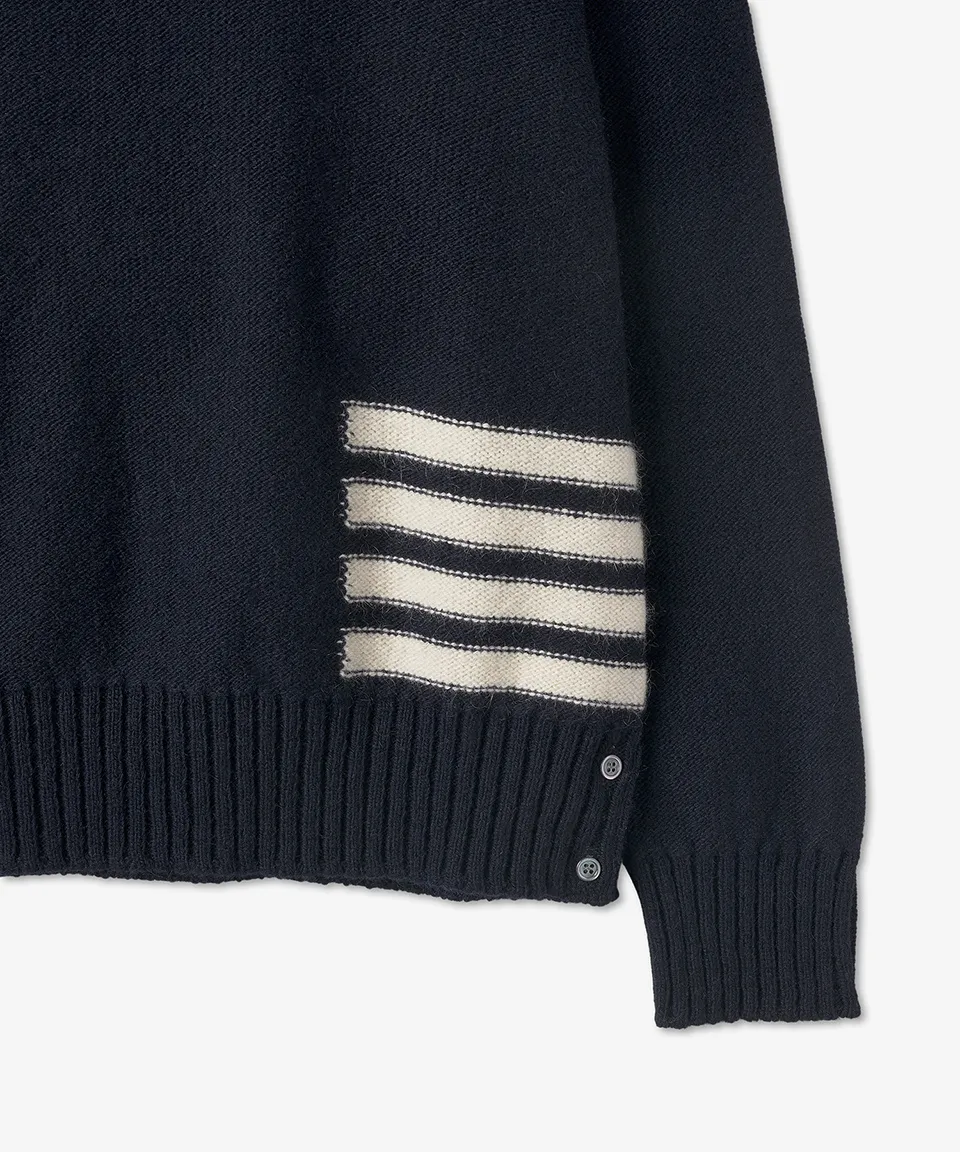 THOM BROWNE  |Stripes Street Style Plain Logo Designers Sweaters