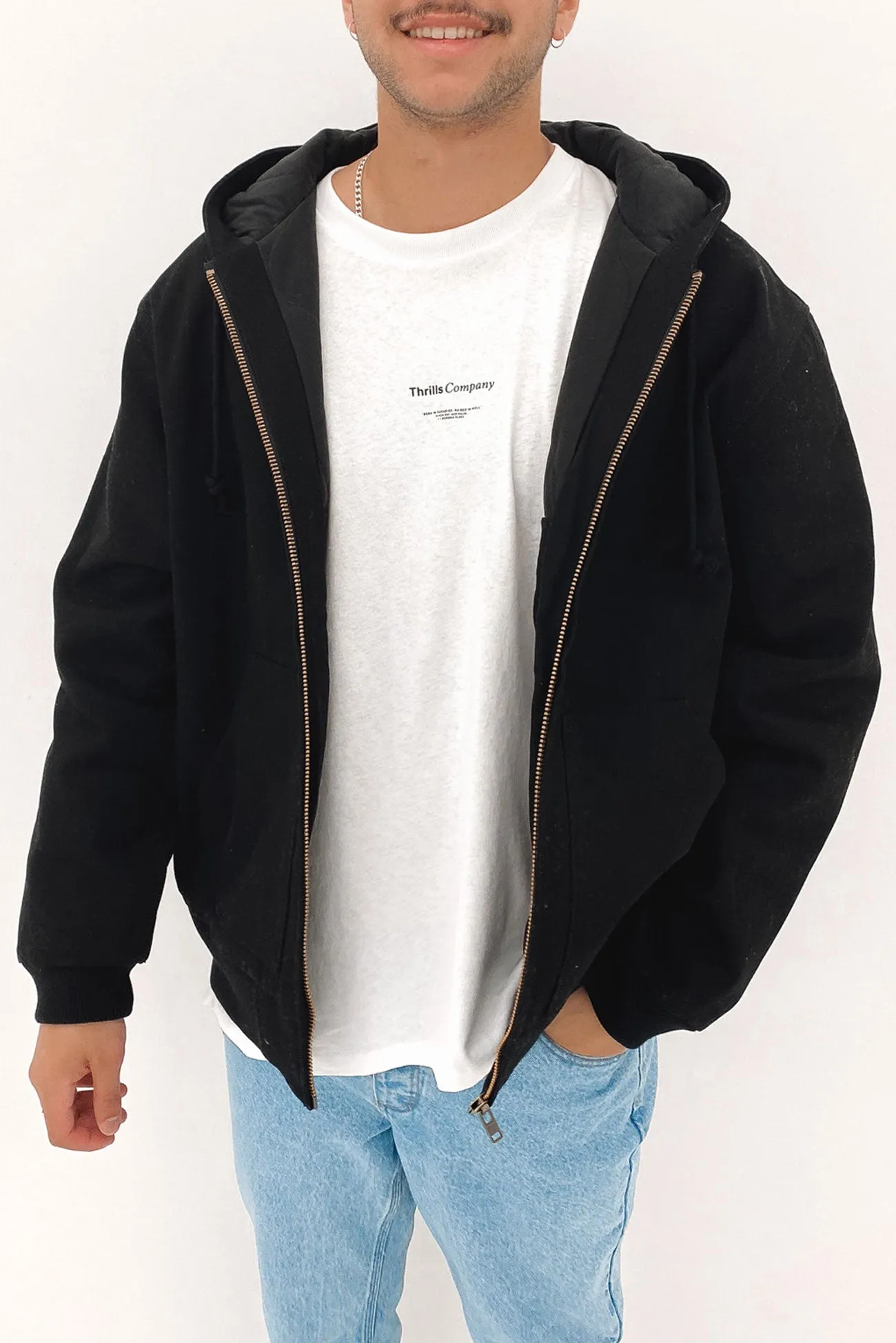 Thrills Union Hood Jacket Black