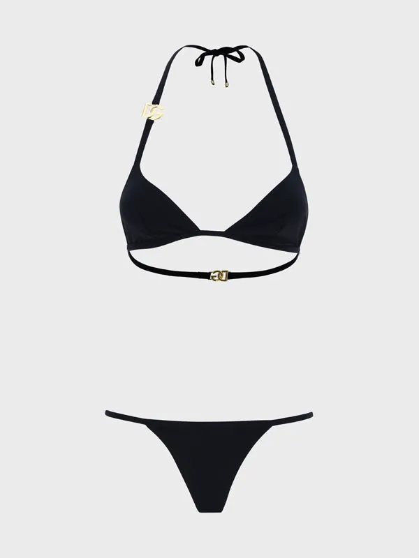 Triangel Bikini With DG Logo - Black