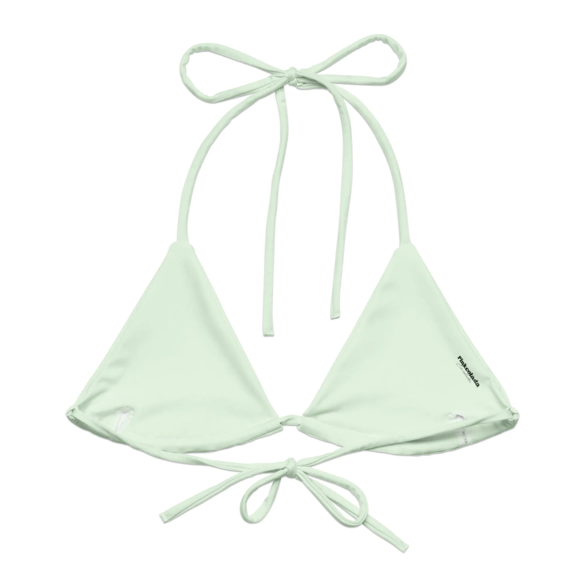 TRIANGLE STRING BIKINI TOP ECO - HONEYDEW