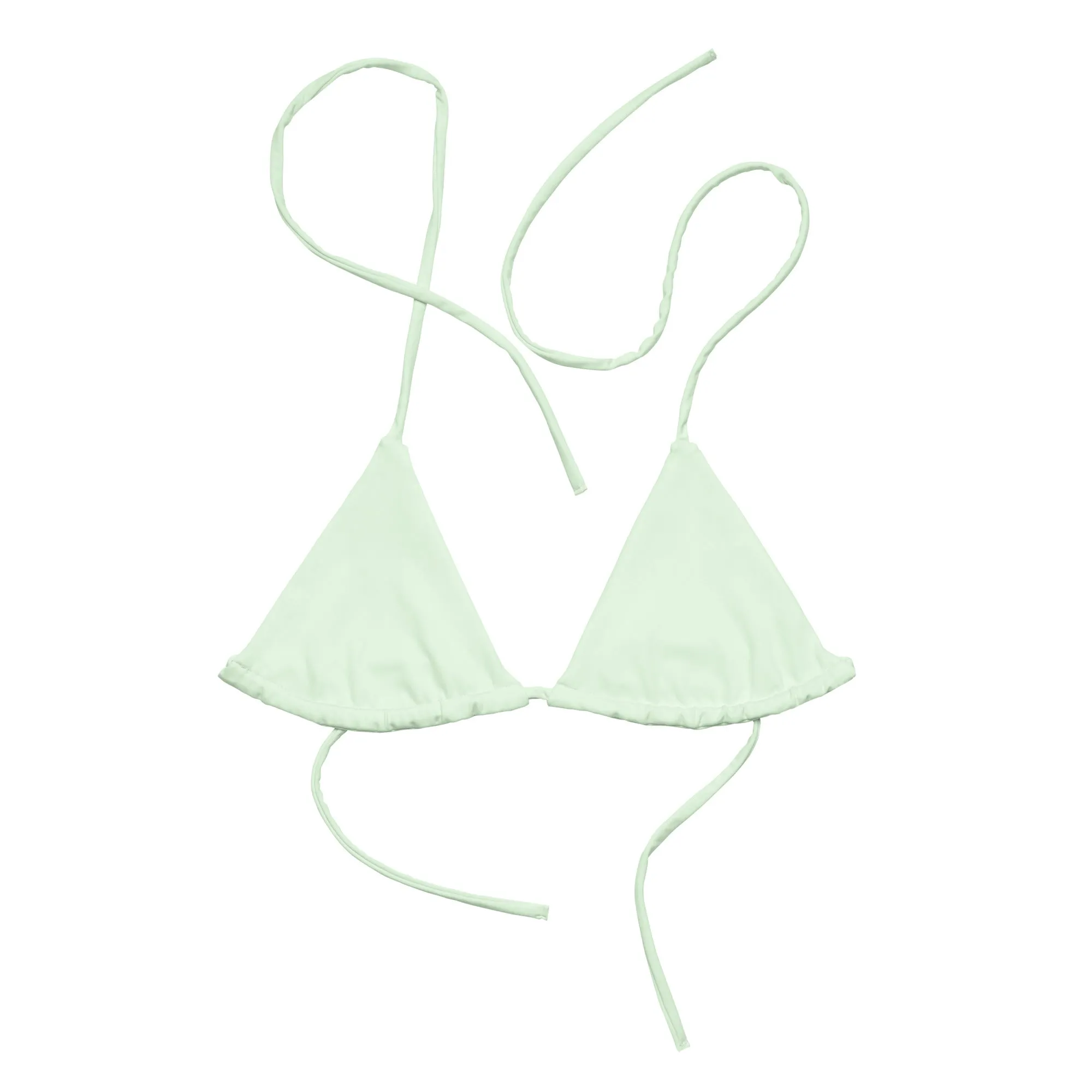 TRIANGLE STRING BIKINI TOP ECO - HONEYDEW