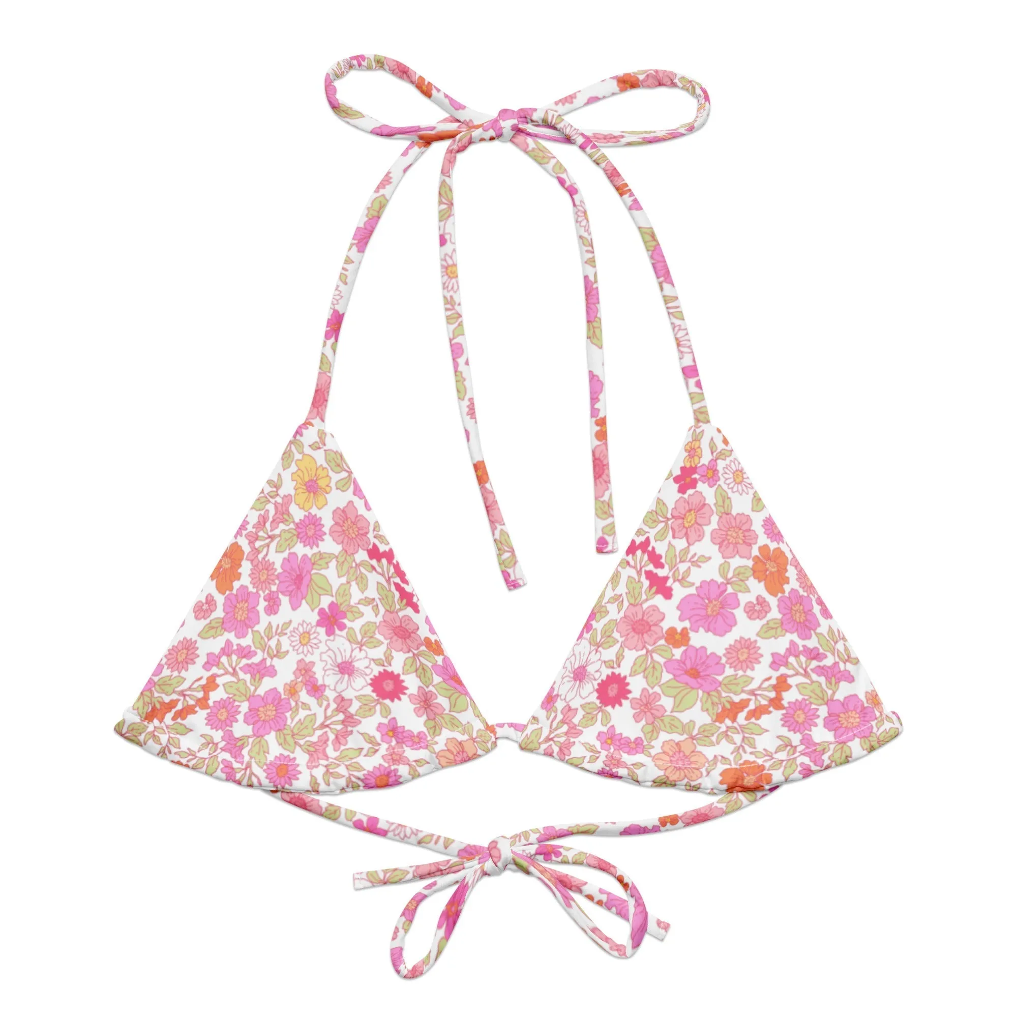 TRIANGLE STRING BIKINI TOP ECO - SUMMER BLOSSOMZ