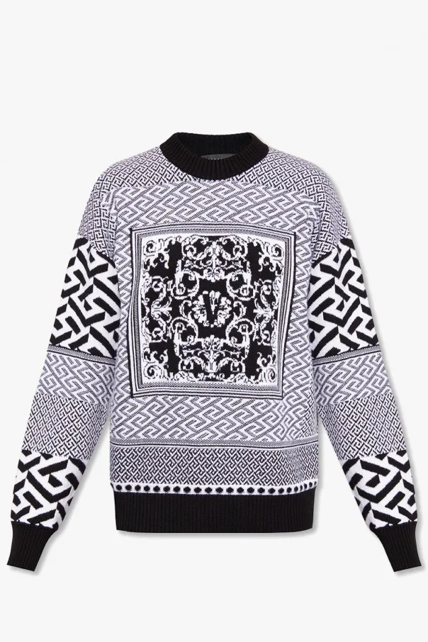 VERSACE  |Crew Neck Street Style Long Sleeves Luxury Sweaters