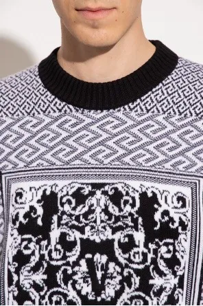 VERSACE  |Crew Neck Street Style Long Sleeves Luxury Sweaters