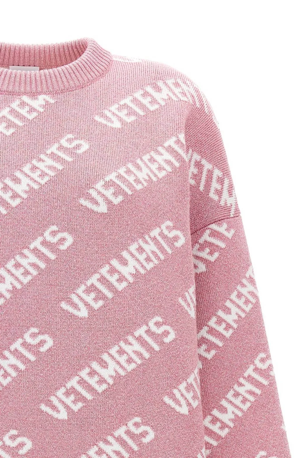 VETEMENTS  |Wool Nylon Street Style Long Sleeves Logo Sweaters