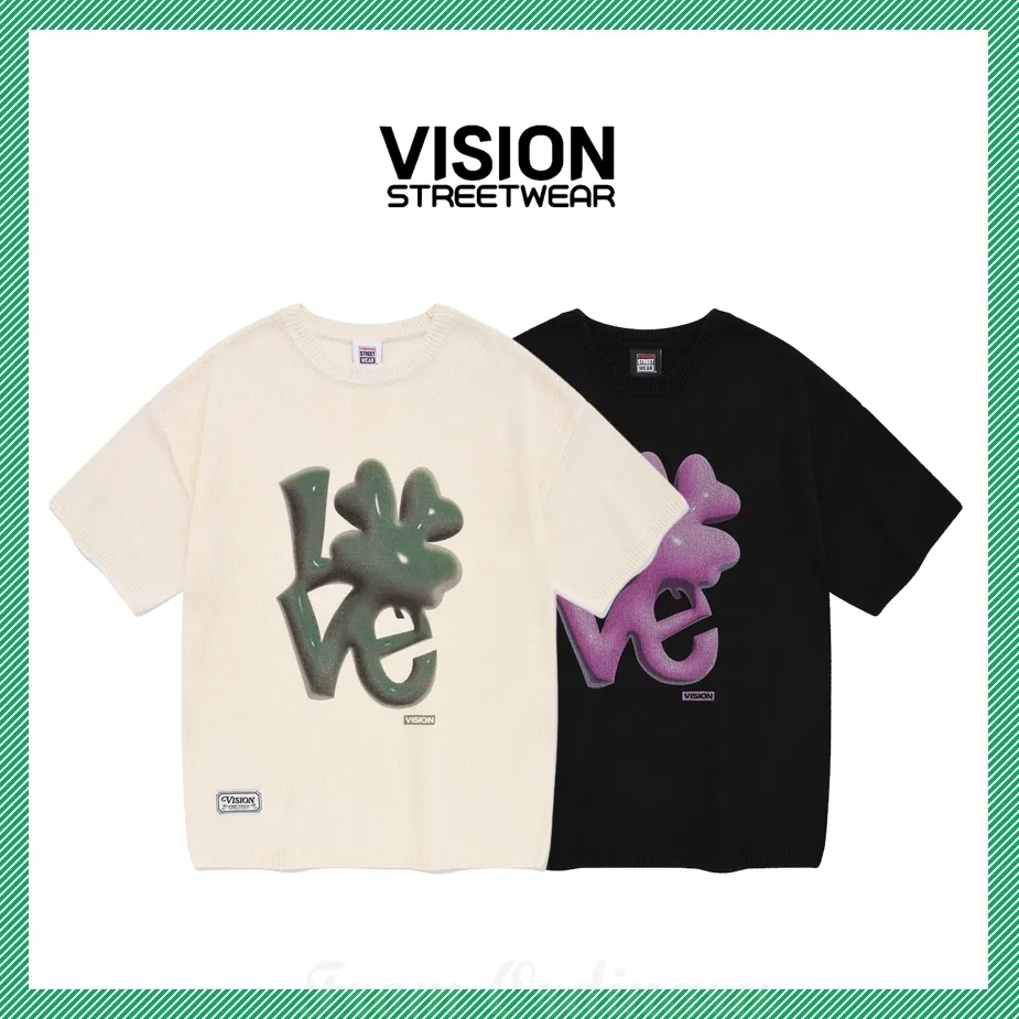 Vision Street Wear  |Unisex Street Style Short Sleeves Logo Sweaters