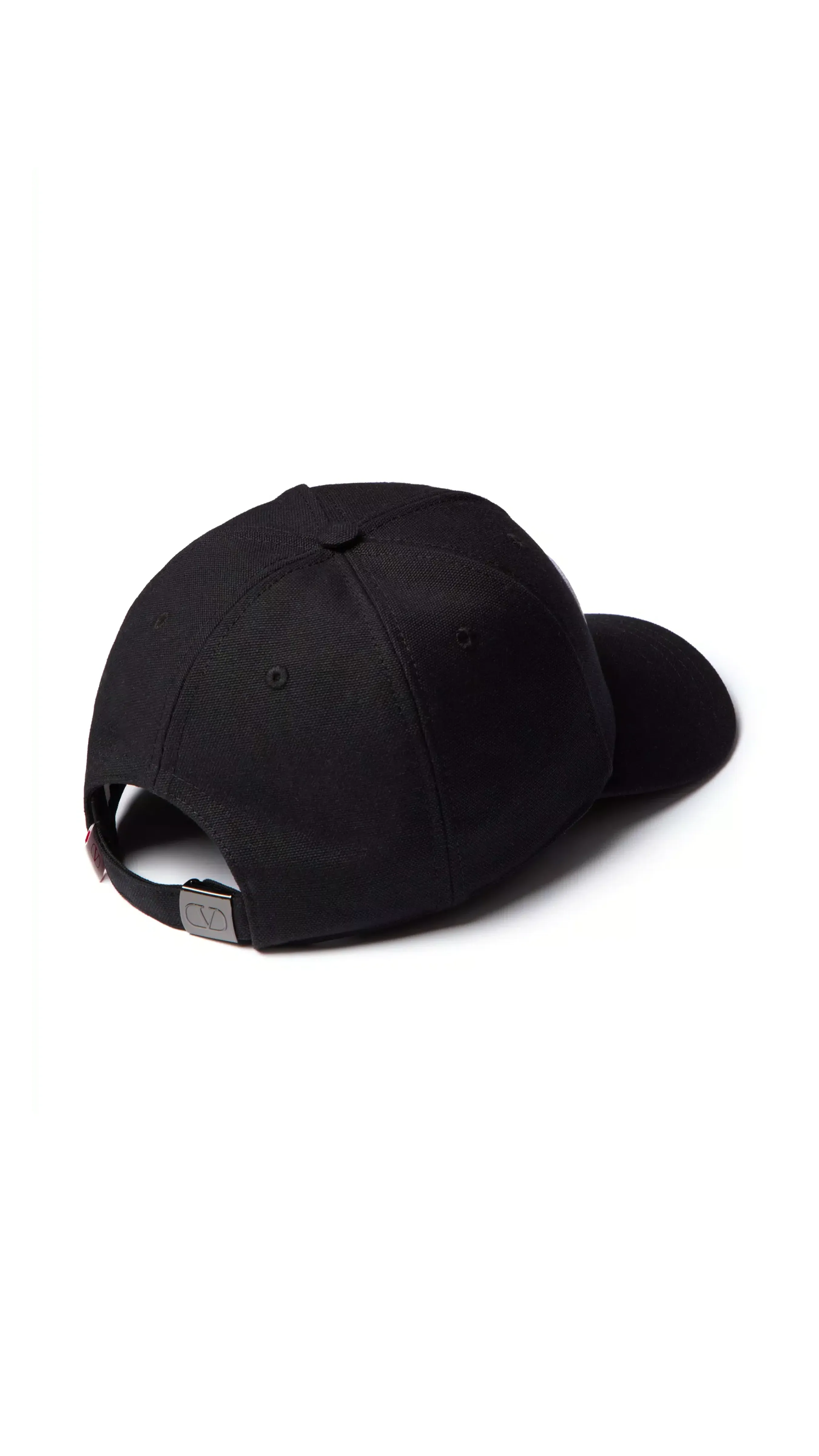 Vlogo Embroidered Cotton Cap - Black/White