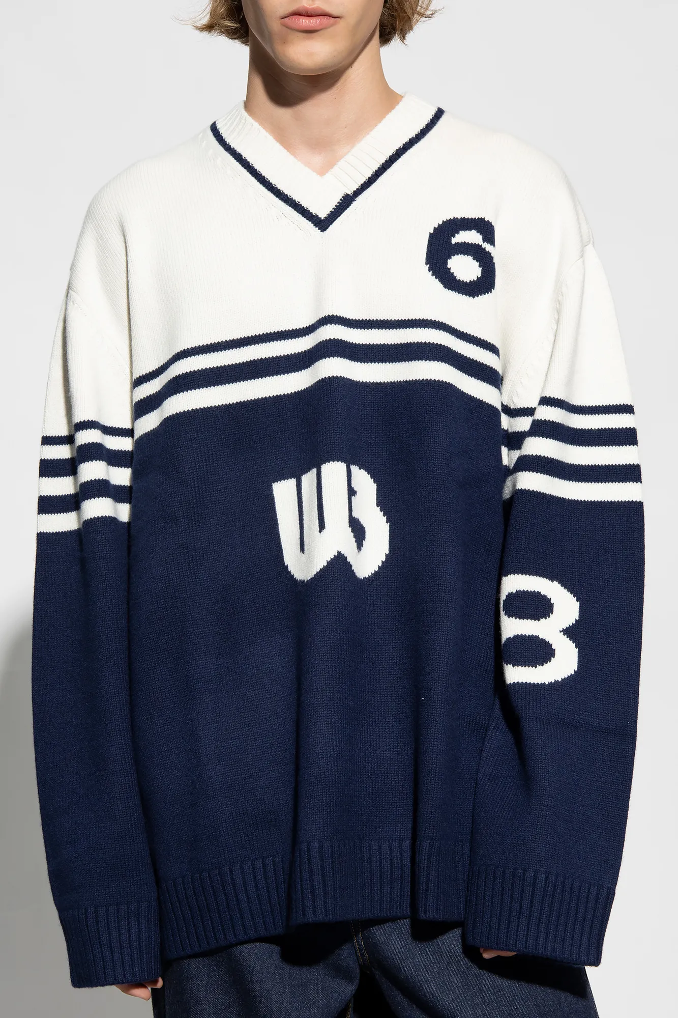 WALES BONNER  |Crew Neck Street Style Long Sleeves Sweaters