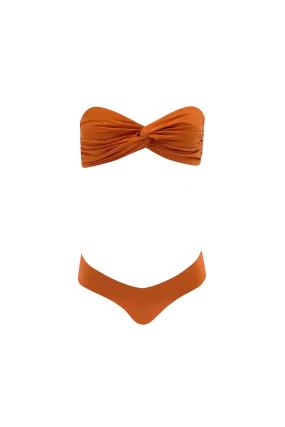 Wave Bikini in Tangerine - Bottom