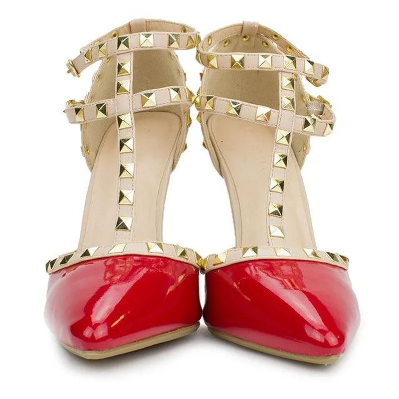 Wild Diva Adora-64 Studded Pointy Toe Heel