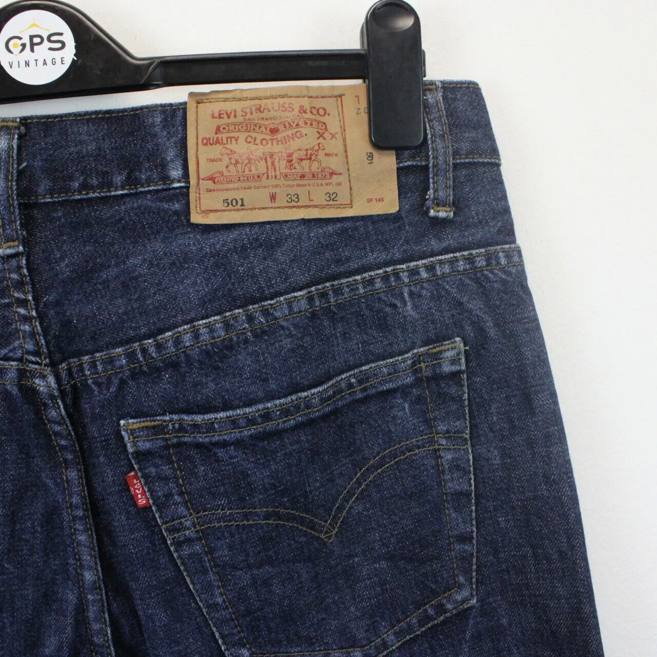 Womens LEVIS 501 Jeans Dark Blue | W33 L28