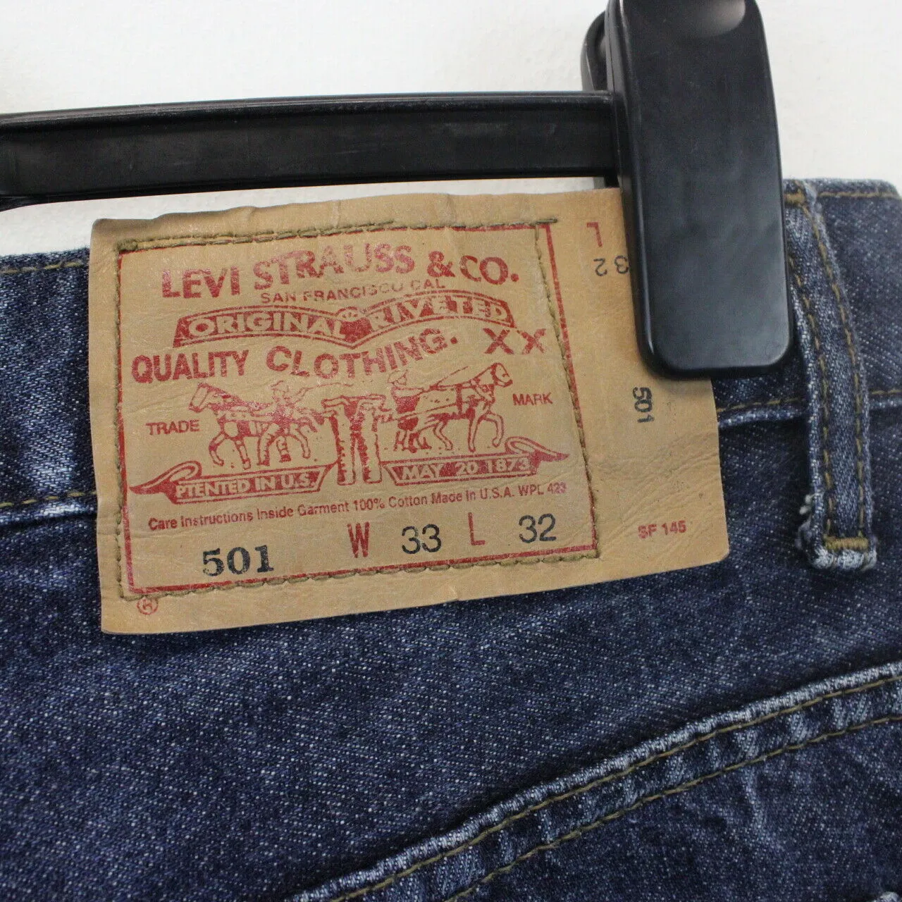 Womens LEVIS 501 Jeans Dark Blue | W33 L28