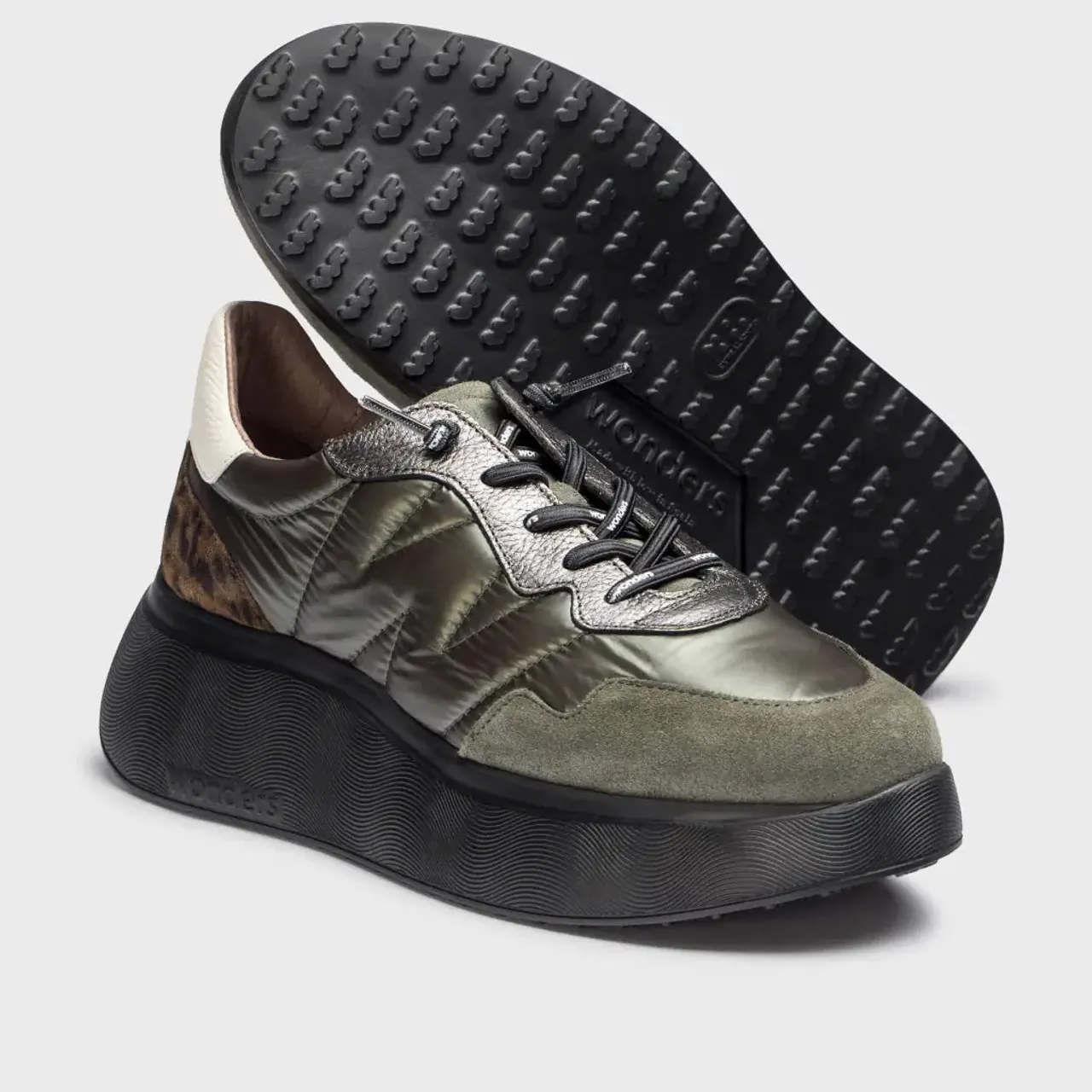 Wonders Roma A-3610 Khaki Sneaker